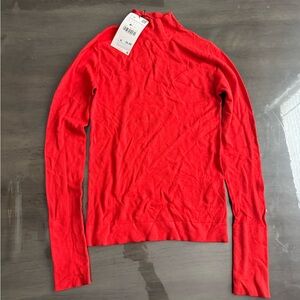 Zara Red Long Sleeve Top